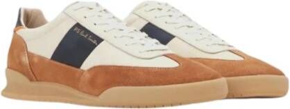 PS By Paul Smith Dover lage top lederen sneakers Bruin Heren