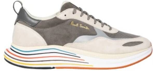 PS By Paul Smith Grijze Suède Stijlvolle Sneakers Gray Heren