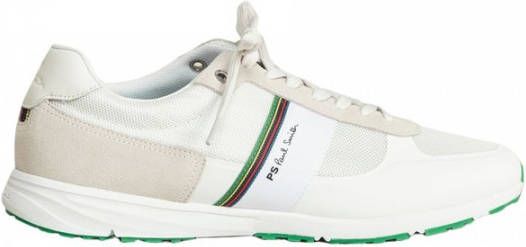 PS By Paul Smith Bi-Material Sneakers Wit Taupe Mesh White Heren