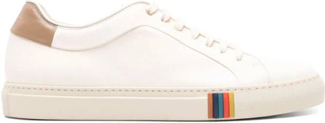 PS By Paul Smith Ivoor Sneakers met Contrast Hielpaneel Beige Heren