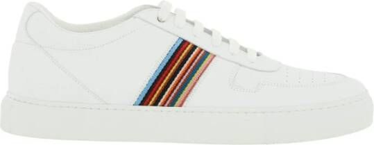 PS By Paul Smith Leren Fermi sneakers White Heren