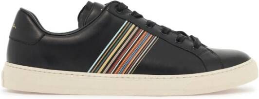 PS By Paul Smith Multicolor Signature Stripe Leren Sneakers voor Heren Black Heren