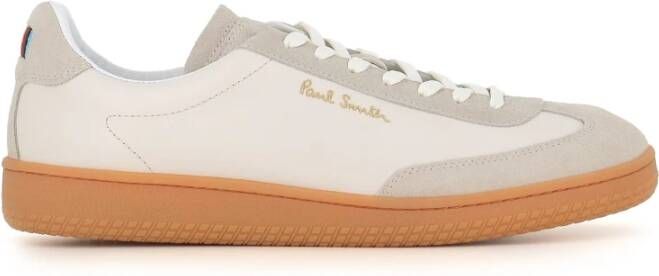 PS By Paul Smith Witte leren sneakers met Signature Stripe White Heren