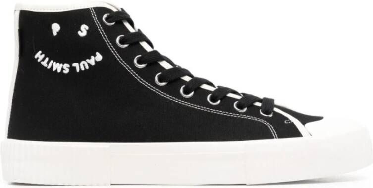 PS By Paul Smith Zwarte Logo High-Top Sneakers Black Heren