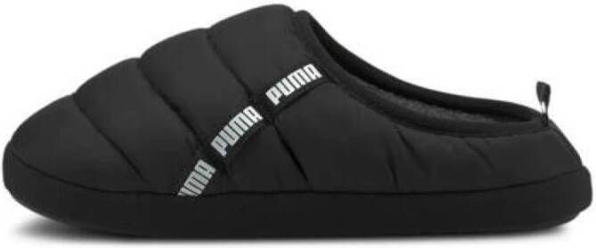 Puma Comfortabele Pluche Pantoffels Black Unisex