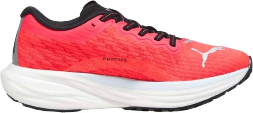 Puma deviate nitro 2 hardloopschoenen rood zwart dames