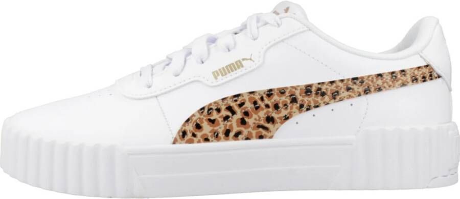 PUMA Carina 3.0 Animal Jr Sneakers White-Light Sand- Gold