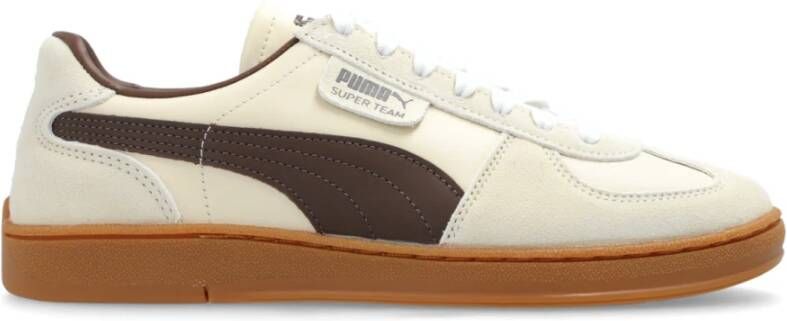 Puma Super Team sneaker van leer met logo