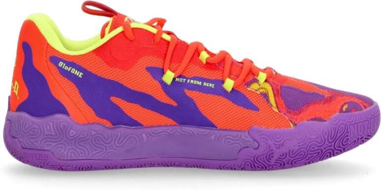 Puma Glimmer Rood Mesh Basket Schoenen Multicolor Heren