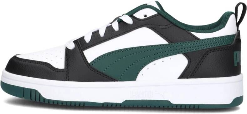 Puma Groen en Zwart Leren Sneakers Multicolor Heren