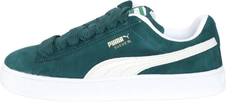 Puma Groene Suede Sneakers Lage Profiel Green Dames