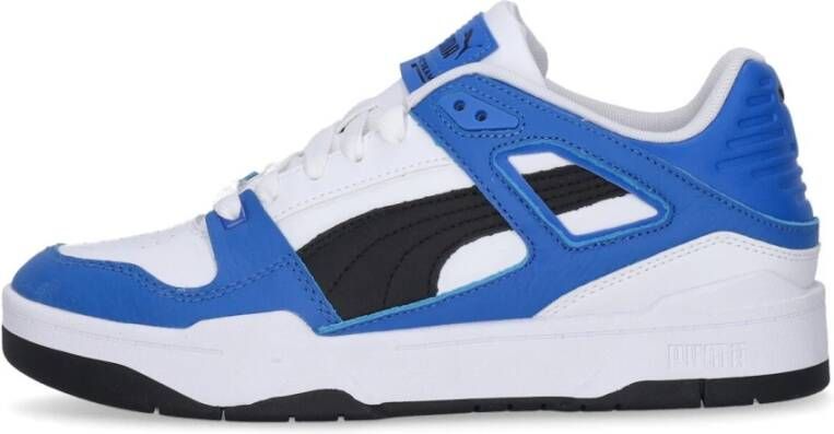 Puma Lage Leren Sneaker Wit Zwart Team Royal Multicolor Heren