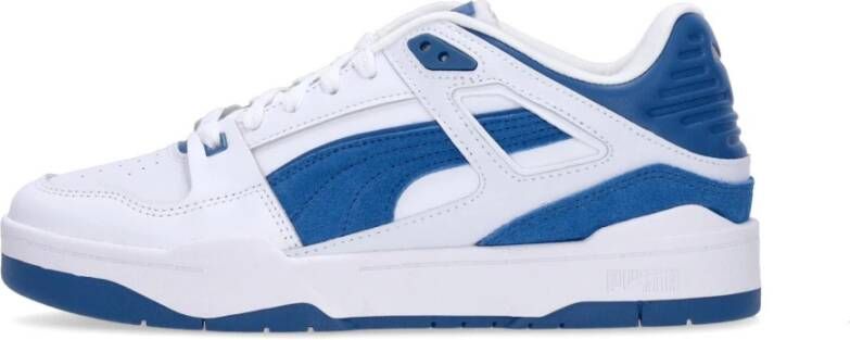 Puma Lage Suède Sneaker Wit Blauw Blue Heren