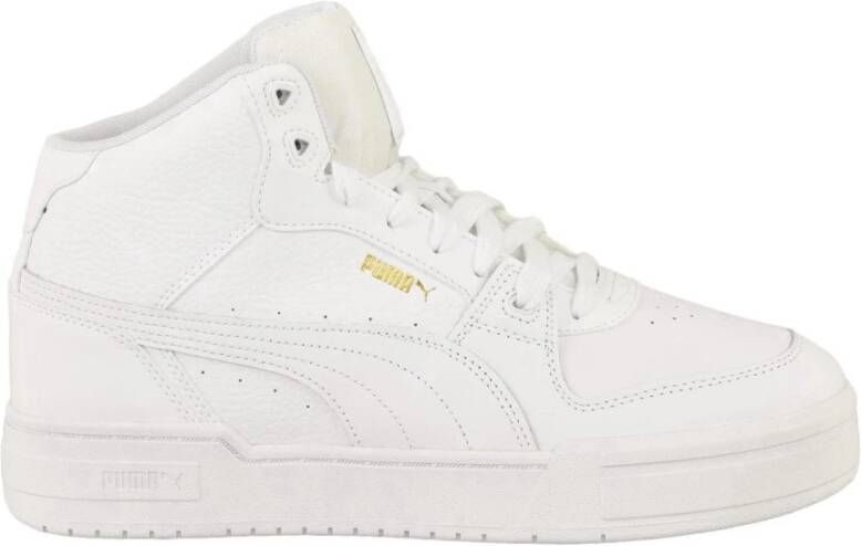 Puma Leren Sneakers met Rubberen Zool White Heren