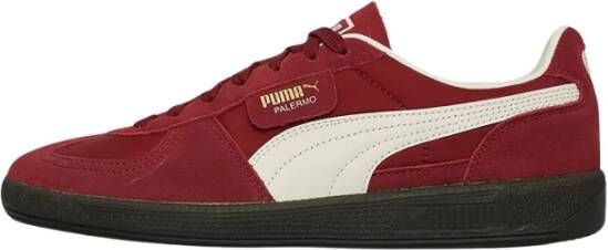 Puma Rode en witte sneakers met zwarte zool Red Heren