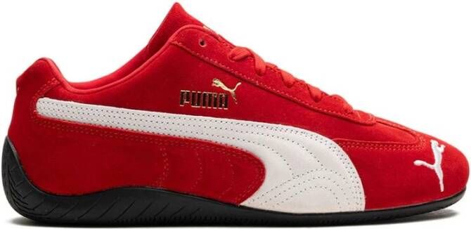 Puma Rode Suède Logo Sneakers Red Heren