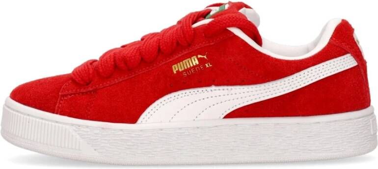 Puma Rood Wit Suède Lage Schoen Red