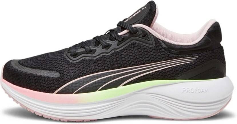 Puma scend pro hardloopschoenen zwart roze dames