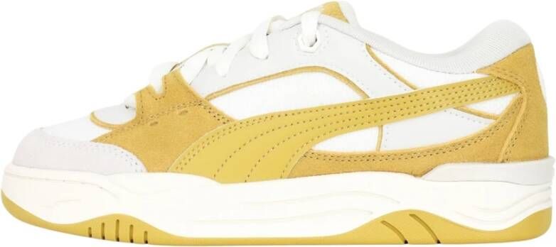 Puma Skater-geïnspireerde witte en gouden sneakers Yellow Dames