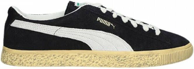 Puma Suede Vtg The Neverworn Blk W Wht Mellow Yellow Schoenmaat 42 1 2 Sneakers 383322 01