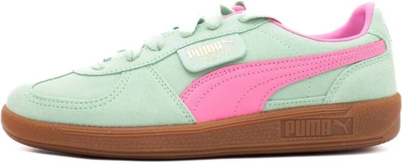 Puma Palermo Fresh Mint Fast Pink Groen Suede Lage sneakers Unisex