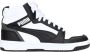 Puma Rebound V6 Mid Jr White Black shadow Gray (gs) Fashion sneakers Schoenen weiß maat: 37.5 beschikbare maaten:37.5 38.5 39 - Thumbnail 4