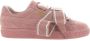 Puma Suede Heart Satin Platform Schoenen Pink Dames - Thumbnail 1