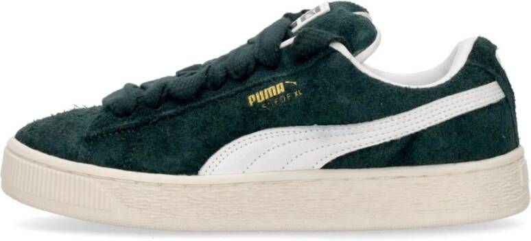 Puma Suede Low Shoe met Oversize Veters Green Heren