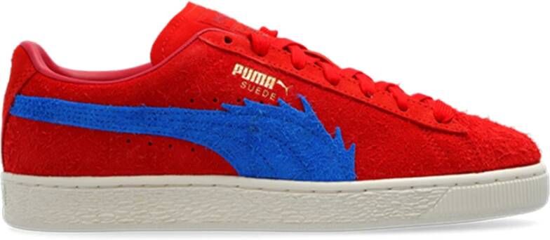 Puma Rode Suede One Piece Sneakers Red Heren