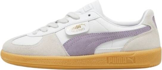 Puma Witte Leren Sneakers met Bleek Pruim Multicolor Heren