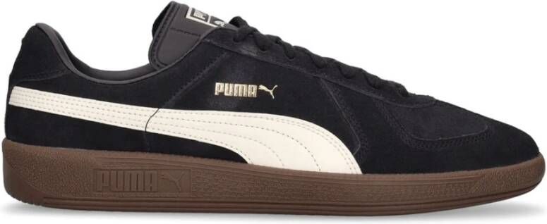 Puma Zwarte Suède Army Trainer Lage Sneaker Black Heren