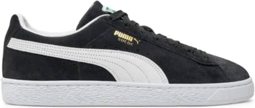 Puma Zwarte leren sneakers Black Heren