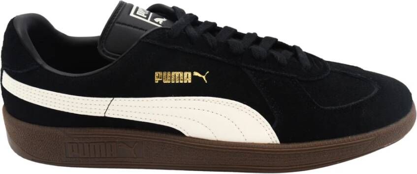 Puma Zwarte Leren Sneakers Zwart Heren