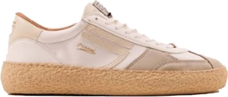 Puraai Klassieke witte vegan leren sneakers White Dames