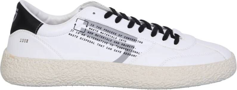 Puraai Sneakers met Grafische Print en Contrasterende Hiel White Heren