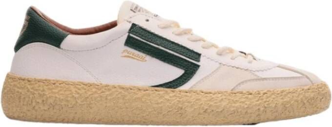 Puraai witte sneakers met groene details White Heren