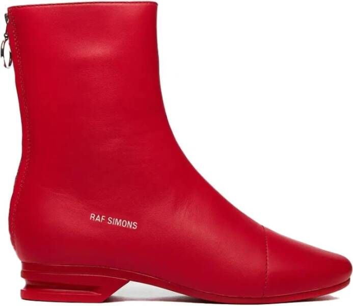 Raf Simons Hoge Rode Unieke Unisex Schoenen Red Dames