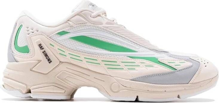 Raf Simons Unieke Cream Light Green Runner Schoenen Multicolor Dames