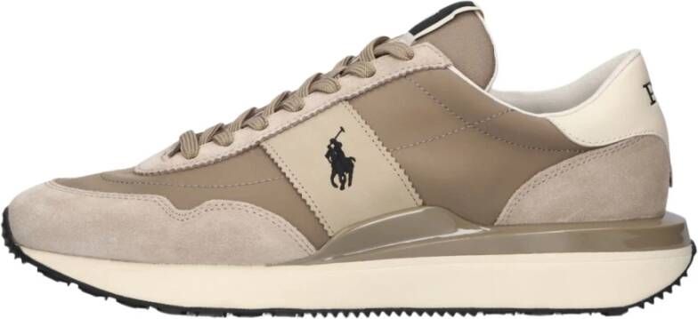 Ralph Lauren Beige Lage Top Sneakers Train 89 Beige Heren