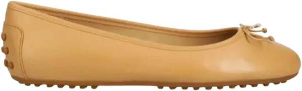 Ralph Lauren Beige leren ballerina's Jayna Beige Dames