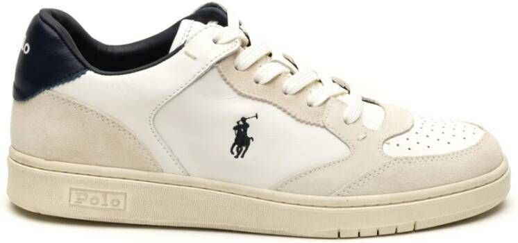 Polo Ralph Lauren Leren Court Sneakers White Heren