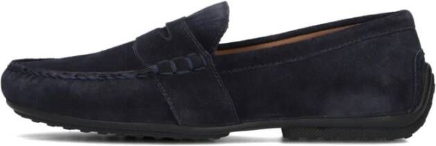 Ralph Lauren Blauwe Suède Mocassins Reynold Blue Heren