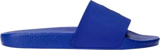 Ralph Lauren Blauwe teenslippers met logo Blue Heren