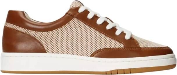 Ralph Lauren Bruine leren sneakers Brown Dames