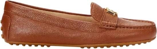 Ralph Lauren Bruine loafers Barnsbury Pebbled Brown Dames