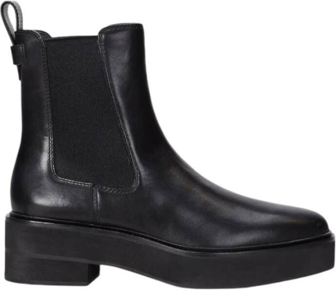 Lauren Ralph Lauren Chelsea boots van leer met treklus model 'ADRIANNA'