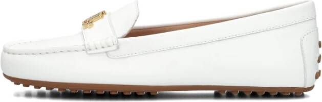 Ralph Lauren Dames Mocassins Barnsbury Flats Driver White Dames