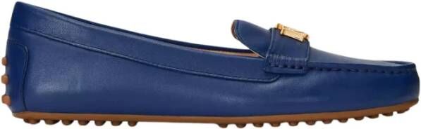 Ralph Lauren Donkerblauwe leren loafers Blue Dames