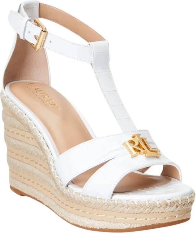 Ralph Lauren Hale II Wedges Verhoog je look met stijl White Dames