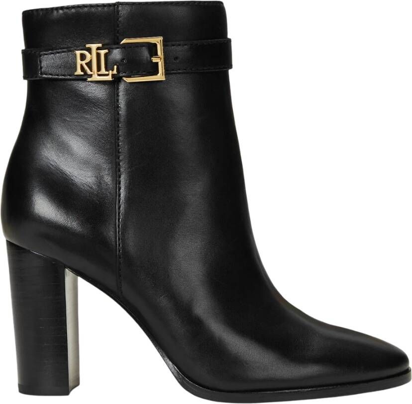 Lauren Ralph Lauren Leren boots met labelapplicatie model 'BAILEY'